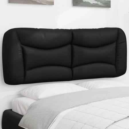 Pernă pentru tăblie pat, negru, 140 cm, piele artificială