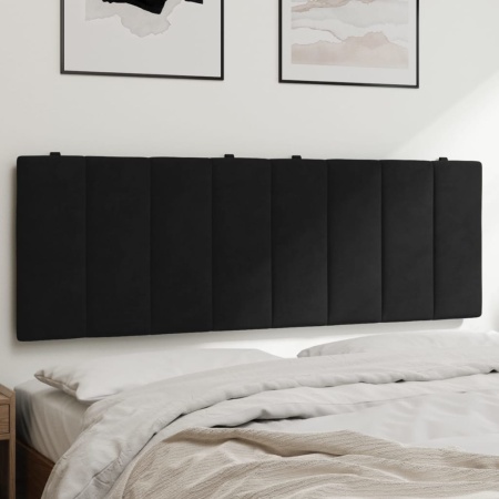 Pernă tăblie de pat, negru, 120 cm, catifea