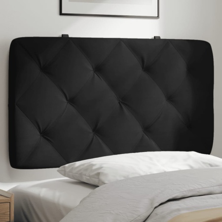 Pernă tăblie de pat, negru, 90 cm, catifea