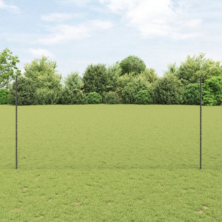 Picioare de Gard 10 buc U-Channel Gri 150 cm Oțel, Gard Hexagonal Gri 1.5x10 m Oțel
