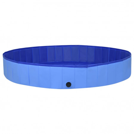 Piscină pentru câini pliabilă, albastru, 300 x 40 cm, PVC
