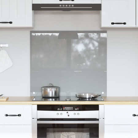 Placă de backsplash pentru bucătărie Gri deschis 70x60x0,6 cm din sticlă securizată