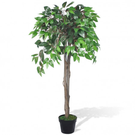 Planta artificială, arbore de ficus, cu ghiveci, 110 cm - Img 1