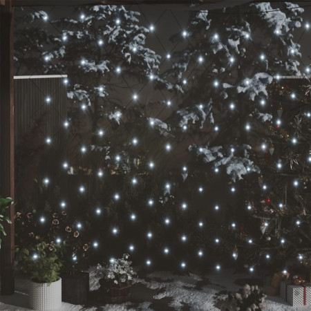 Plasă lumini de Crăciun, alb rece, 3x3 m, 306 LED-uri, int/ext