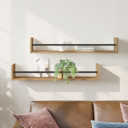 Rafturi 2 buc Artisan Oak 80x16x14 cm Lemn Inginerat