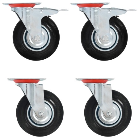 Roți pivotante, 8 buc., 125 mm