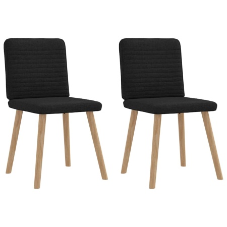 Scaune de bucătărie, 2 buc. negru, textil