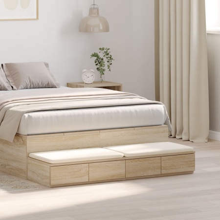 Sertare de pat, stejar sonoma, 120x36,5x16,5 cm lemn prelucrat