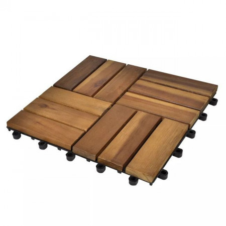 Set dale din lemn de acacia, 30 x 30 cm, 20 buc.