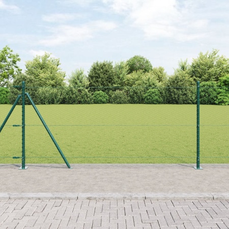 Set Gard Set 2 Verde Închis Oțel Galvanizat 25 x 1 m Durable