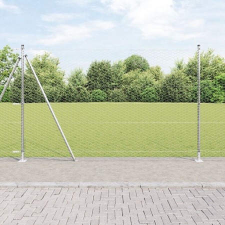 Set Gard Set de 2 Oțel galvanizat 25 x 1.5 m Durabil Set Gard