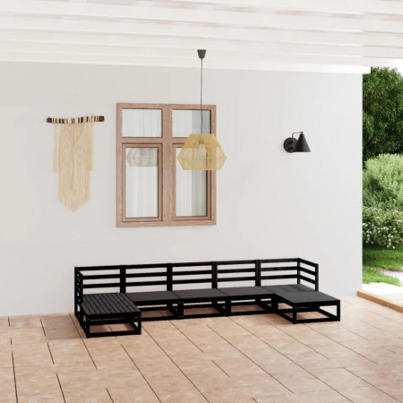 Set mobilier de grădină, 7 piese, lemn masiv de pin