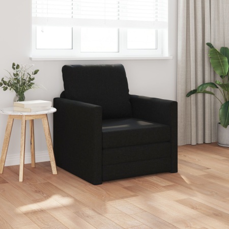 Sofa Pat 2 în 1 Negru 74x77x81 cm Material Textil