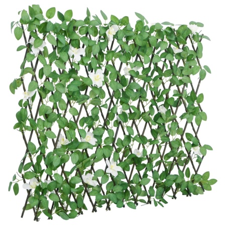 Spalier cu iederă artificială, extensibil, verde, 186x30 cm