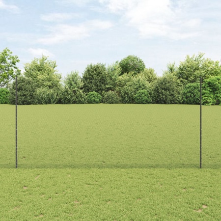 Stâlpi Gard 10 buc U-Channel Gri 160 cm Oțel, Gard Hexagonal Gri 1.6x10 m Oțel