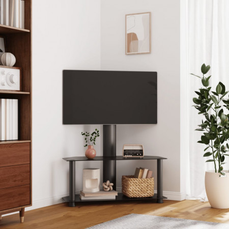 Suport TV de colț cu 2 niveluri pentru 32-70 inchi, negru