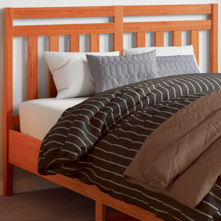 Tăblie de pat, maro ceruit, 135 cm, lemn masiv de pin