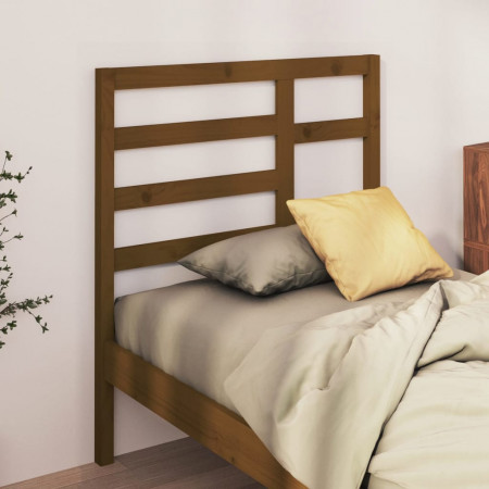 Tăblie de pat, maro miere, 96x4x104 cm, lemn masiv de pin