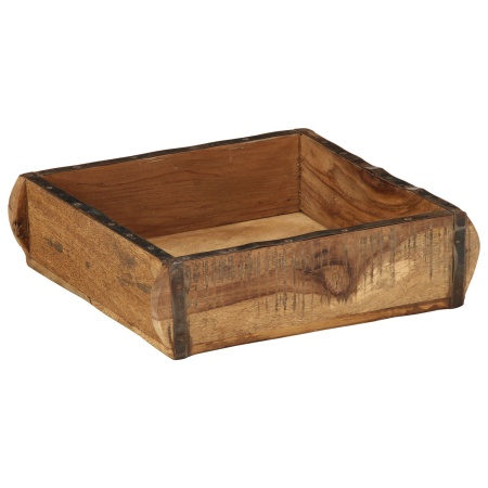 Tăvi 4 buc 31x29x10 cm Lemn Solid Recuperat