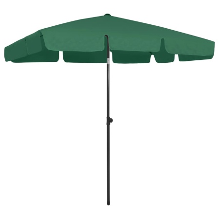 Umbrelă de soare de plajă, verde, 200x125 cm