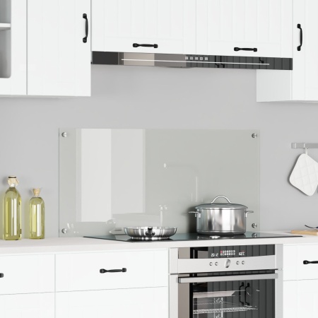 Backsplash pentru Bucătărie Transparent 110x50x0,6 cm din Sticlă Securizată