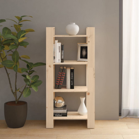 Bibliotecă/Separator cameră, 60x35x125 cm, lemn masiv de pin