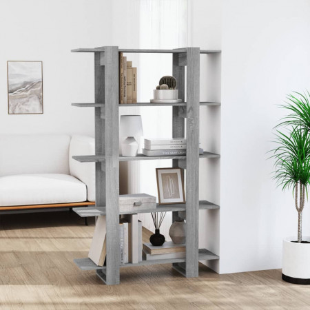 Bibliotecă/Separator cameră, gri sonoma, 100x30x160 cm