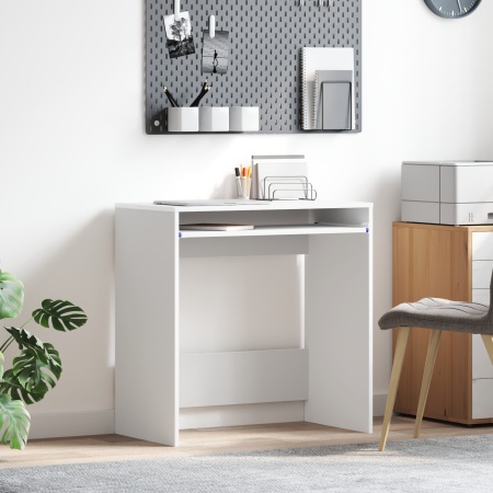 birou de calculator Alb Lemn prelucrat Compact Organizatoare