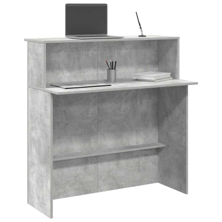Birou de recepție Gri beton 100x50x103,5 cm Lemn prelucrat