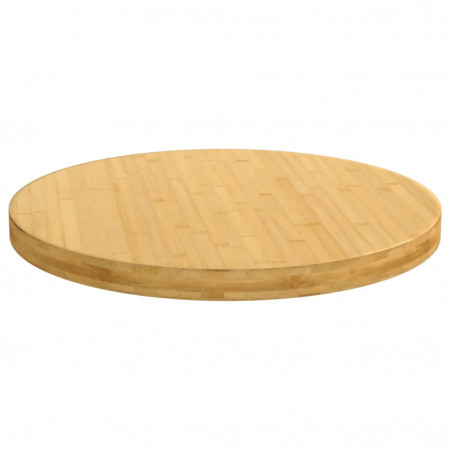 Blat de masă, Ø90x4 cm, bambus