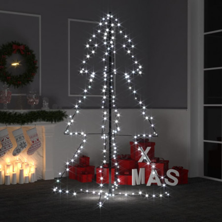 Brad Crăciun conic, 200 LED-uri, 98x150 cm, interior & exterior