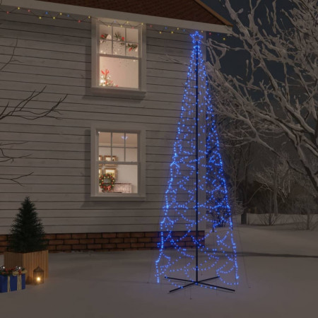 Brad de Crăciun conic, 1400 LED-uri, albastru, 160x500 cm
