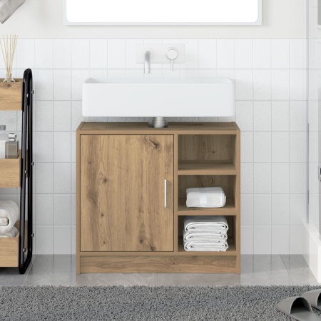 Cabinet pentru Chiuvetă Stejar Artizanal 63x29x55 cm Lemn prelucrat