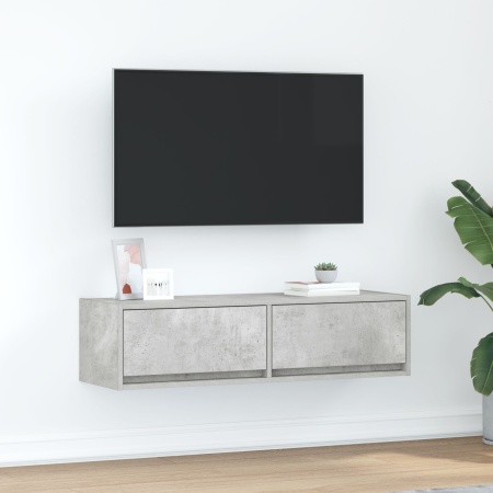 Cabinet TV Gri beton Lemn prelucrat 100 x 31 x 25.5 cm