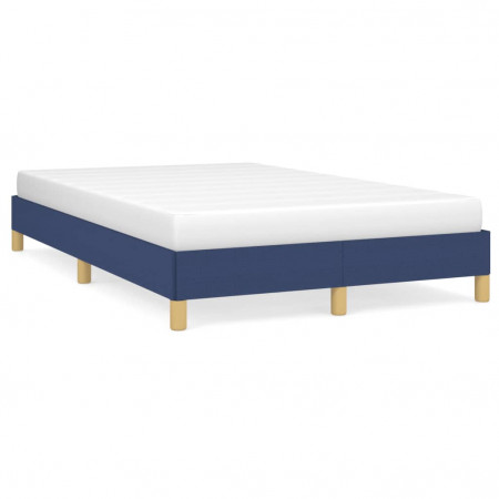Cadru de pat, albastru, 120x190 cm, material textil