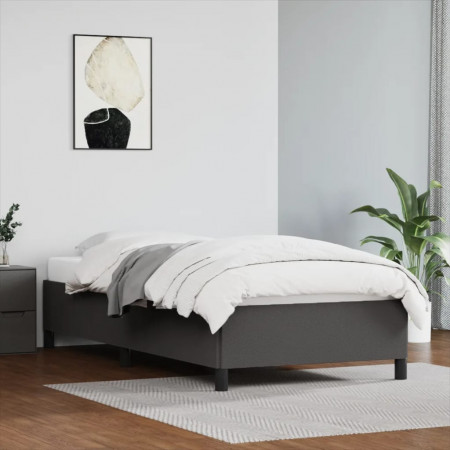 Cadru de pat, gri, 80x200 cm, piele ecologică