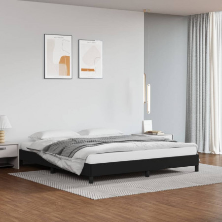 Cadru de pat, negru, 180x200 cm, piele ecologică