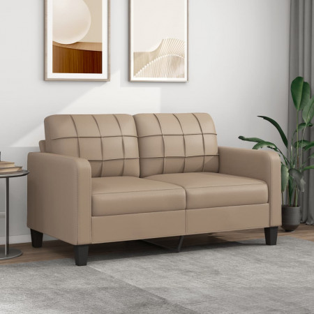 Canapea cu 2 locuri, cappuccino, 140 cm, piele ecologică