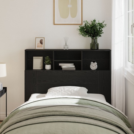 Capitană Negru Stejar 120x19x103.5 cm Lemn Prelucrat