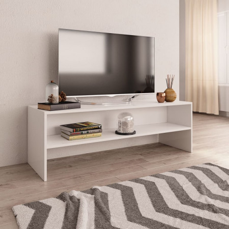 Comodă TV, alb, 120 x 40 x 40 cm, lemn prelucrat
