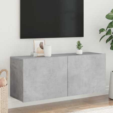 Comodă TV de perete, gri beton, 100x30x41 cm