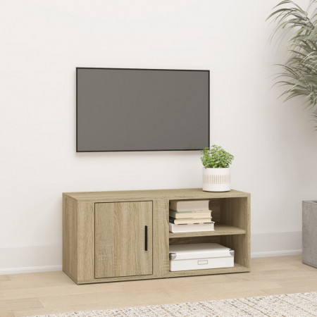 Comodă TV, stejar sonoma, 80x31,5x36 cm, lemn prelucrat