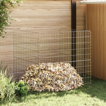 Compostor de grădină 100x100x100 cm din oțel galvanizat, pătrat