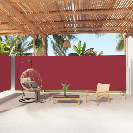 Copertină laterală retractabilă, roșu, 200x1000 cm