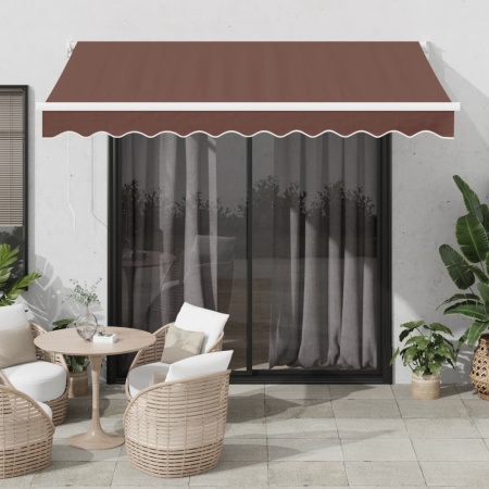 Copertina retractabilă automat, maro, 300x250 cm