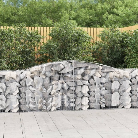 Coșuri gabion arcuite 10 buc, 400x50x80/100 cm, fier galvanizat