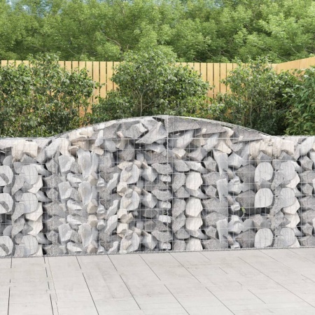 Coșuri gabion arcuite 9 buc, 400x50x100/120 cm fier galvanizat