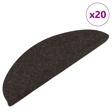 Covorașe scară autoadezive 20 buc Negru 65x22,5x3,5 cm