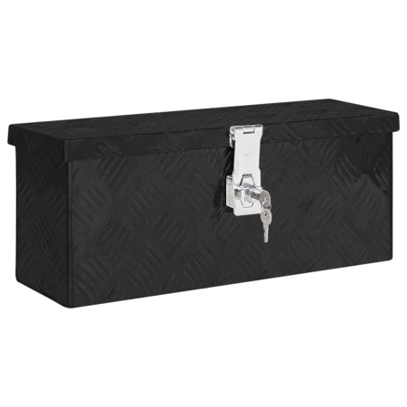 Cutie de depozitare, negru, 50x15x20,5 cm, aluminiu