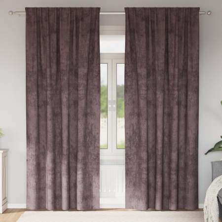 Draperii 2 buc cu ochiuri maro 225x140 cm